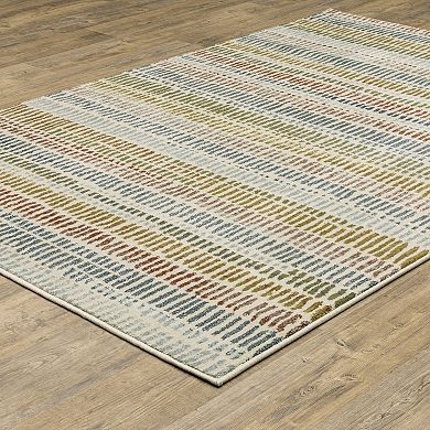 StyleHaven Bassel Distressed Striped Area Rug