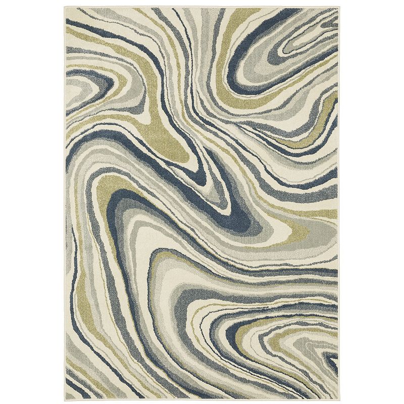 StyleHaven Bassel Modern Abstract Area Rug, White, 10X13 Ft