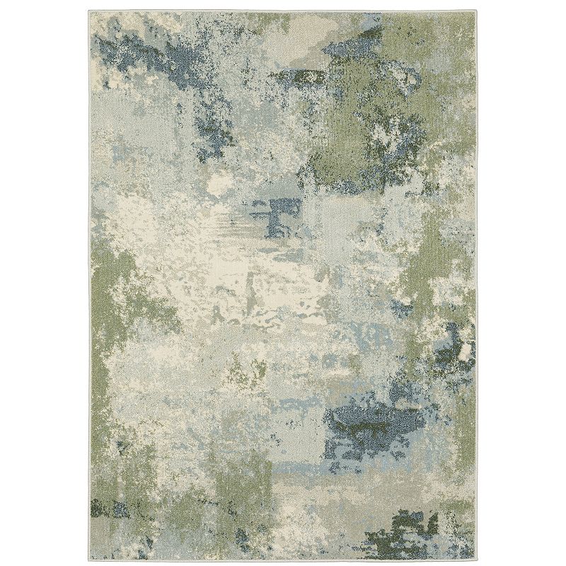 StyleHaven Bassel Contemporary Abstract Area Rug, Blue, 5X7 Ft