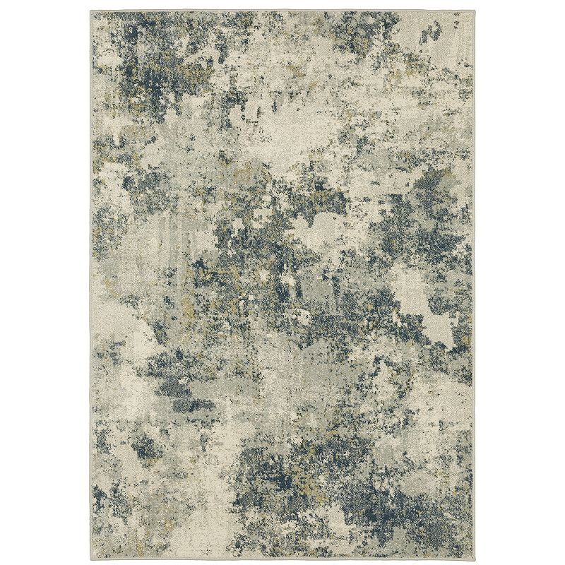 StyleHaven Bassel Distressed Abstract Area Rug, Beig/Green, 10X13 Ft