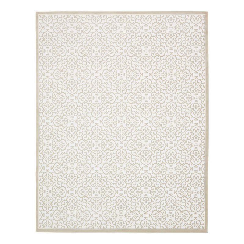 Unique Loom Johnson Rushmore Rug, White, 11Ft Sq