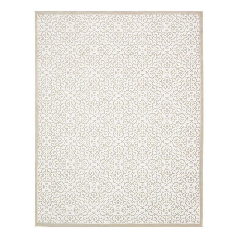 Unique Loom Johnson Rushmore Rug, White, 11Ft Rnd