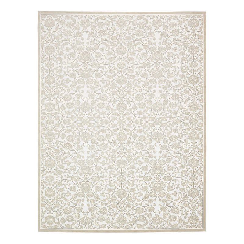 Unique Loom Taft Rushmore Rug, White, 8Ft Rnd