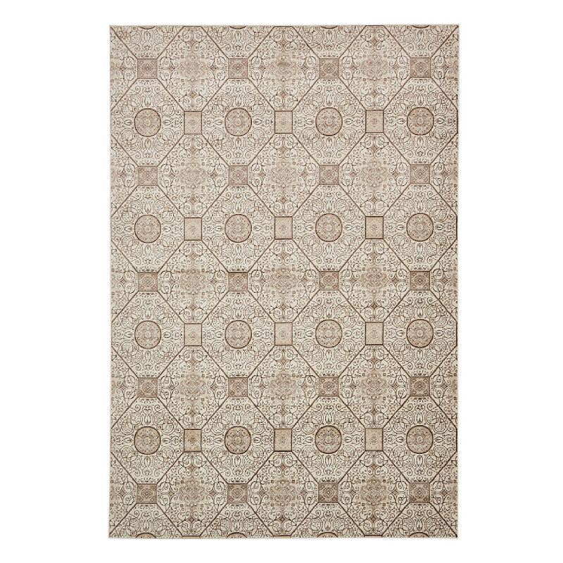 Unique Loom Bagmati Rushmore Rug, White, 8Ft Sq