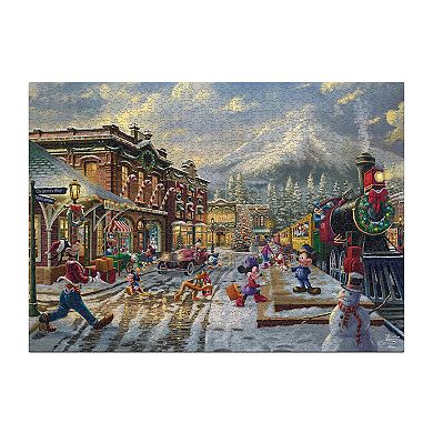 Thomas Kinkade 1000 Piece Holiday Puzzle-"Candy Cane Express"