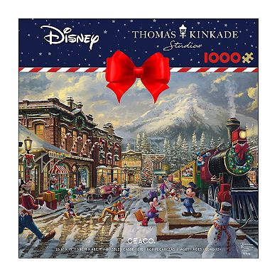 Thomas Kinkade 1000 Piece Holiday Puzzle-"Candy Cane Express"