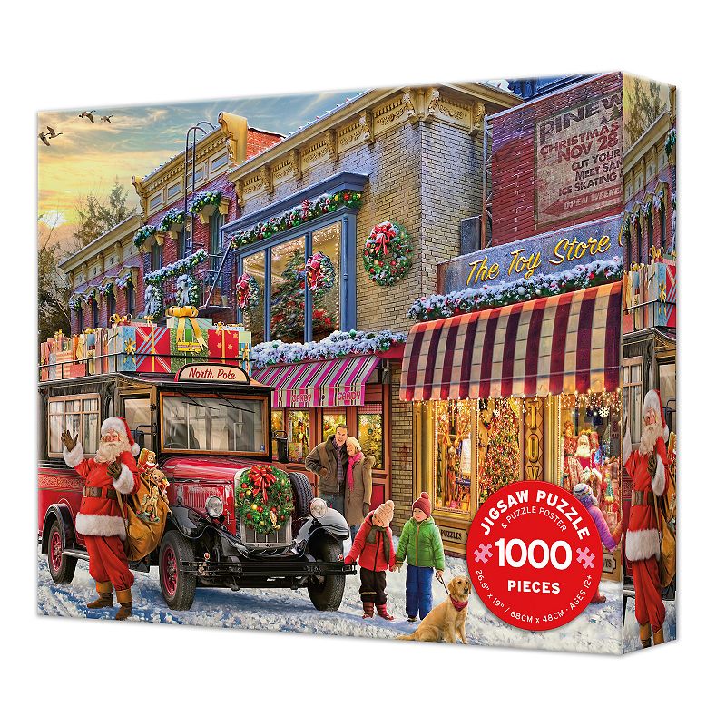UPC 021081333177 product image for Santa Comes to Town 1000 Piece Holiday Puzzle-, Multicolor | upcitemdb.com