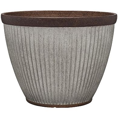 Southern Patio HDR-046868 20.5 Inch Rustic Resin Outdoor Planter Urn (2 Pack)