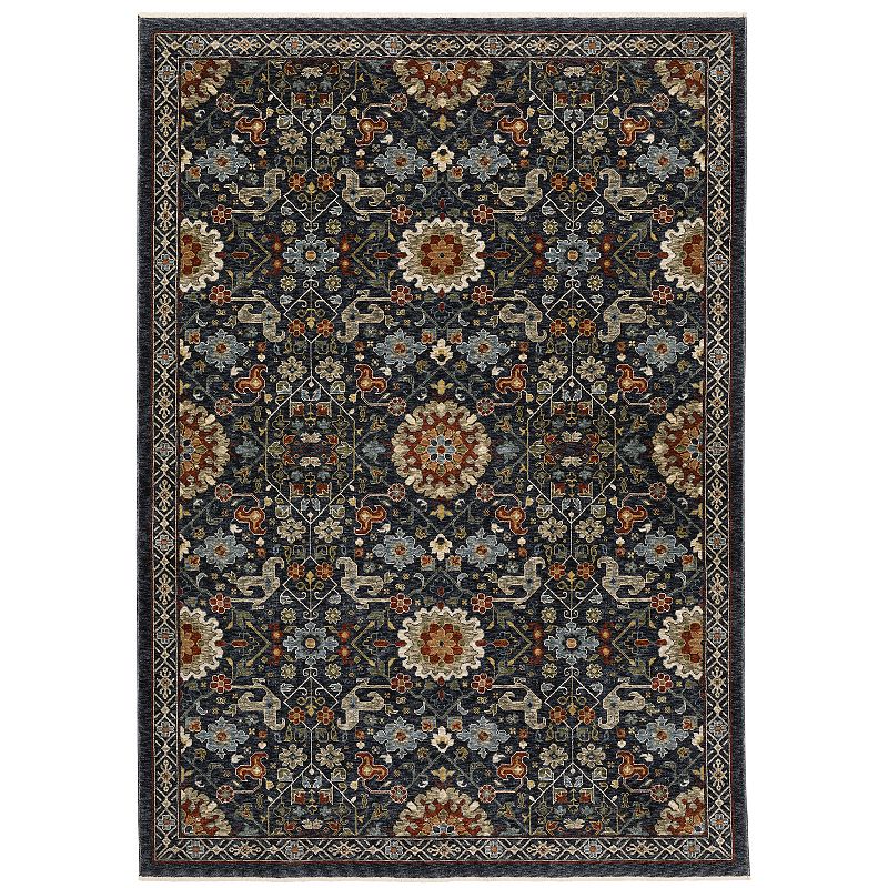 StyleHaven Amelie Traditional Persian Area Rug, Blue, 10X13 Ft