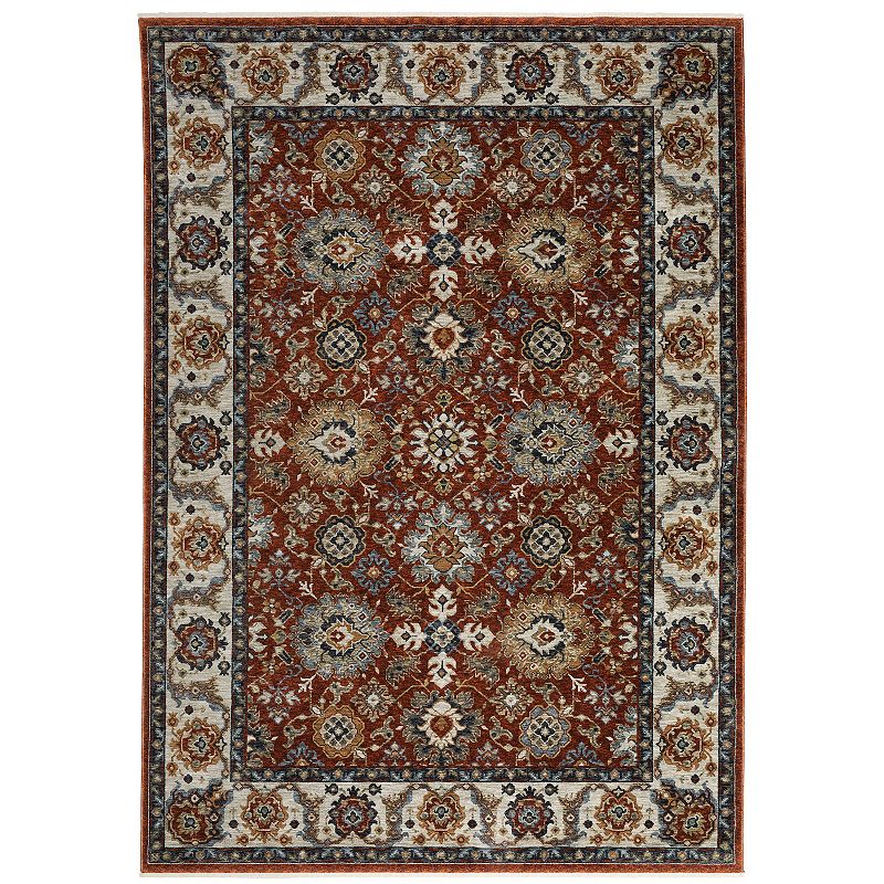 StyleHaven Amelie Vintage Medallions Area Rug, Red, 10X13 Ft