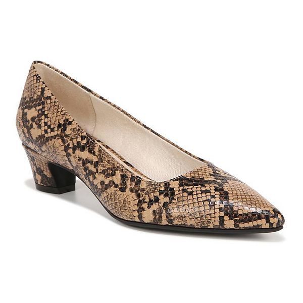LifeStride Minx Women's Pumps - Mocha Snake (6 WIDE)