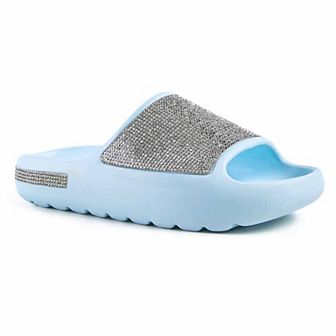 London Rag DUMBA Diamante Women's Pool Sliders
