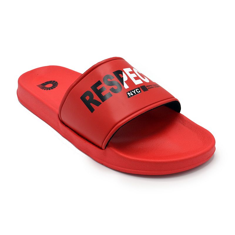 75279625 Akademiks Respect Mens Slide Sandals, Size: 8, Red sku 75279625