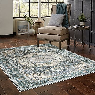 StyleHaven Clarissa Washable Center Medallion Area Rug