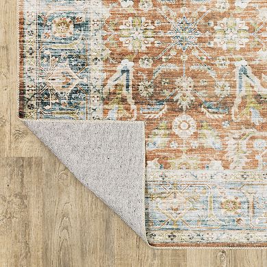 StyleHaven Clarissa Washable Bordered Ornate Area Rug