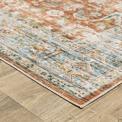 StyleHaven Clarissa Washable Bordered Ornate Area Rug