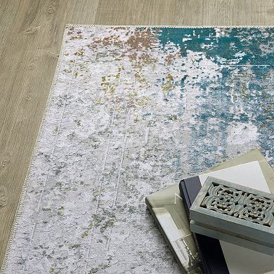 StyleHaven Marissa Washable Faded Ornate Area Rug