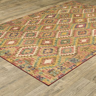 StyleHaven Marissa Washable Geometric Tribal Area Rug