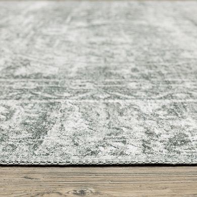 StyleHaven Marissa Washable Distressed Ornate Area Rug