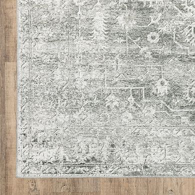 StyleHaven Marissa Washable Distressed Ornate Area Rug