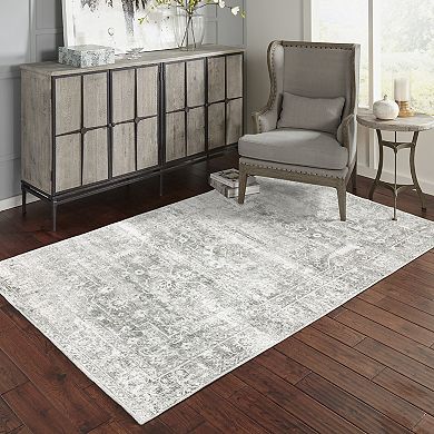 StyleHaven Marissa Washable Distressed Ornate Area Rug