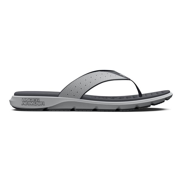 Under armour hotsell white flip flops