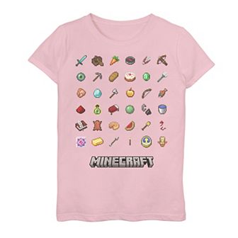 Girls 7-16 minecraft A Guide to Items Grid Graphic Tee
