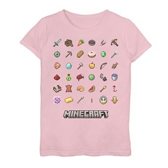 Girls 7-16 minecraft A Guide to Items Grid Graphic Tee