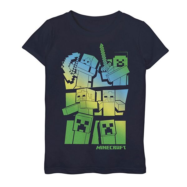 Girls 7-16 Minecraft Gradient Story Board Graphic Tee