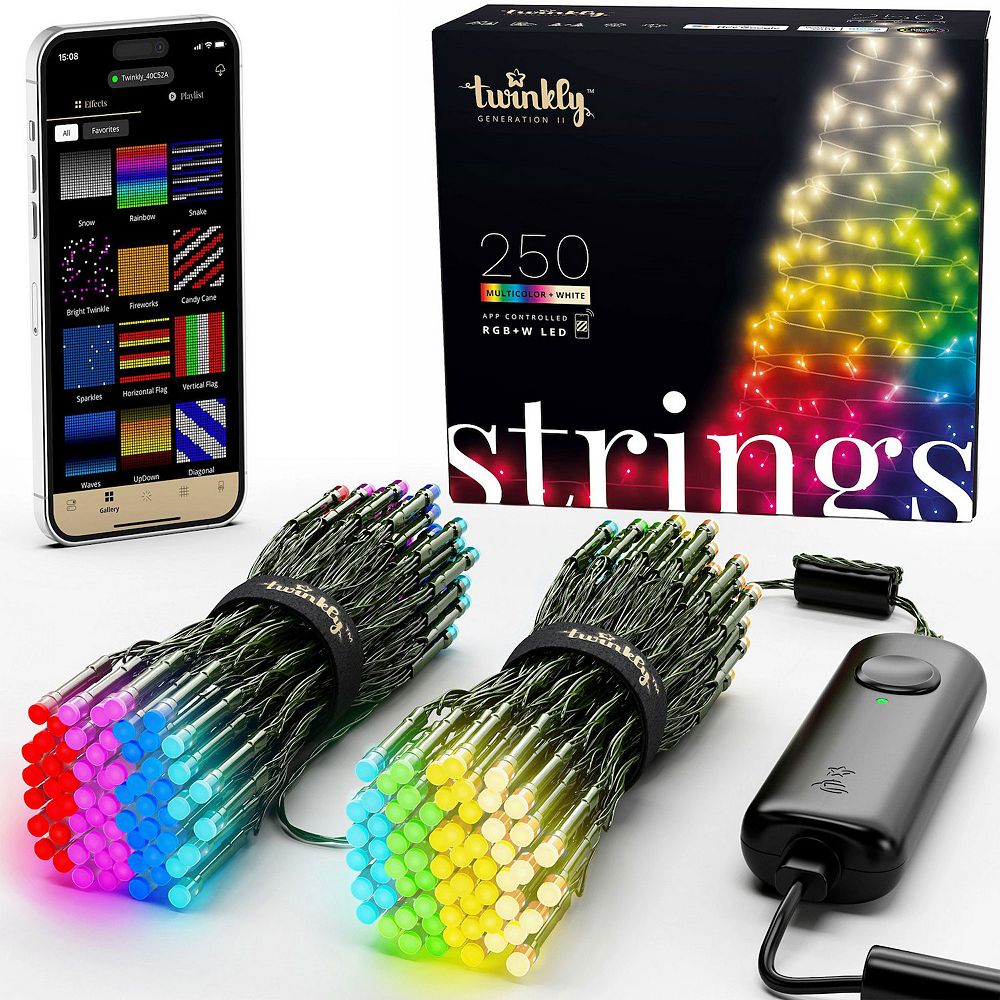 New Twinkly RGB String Lights App Controlled Smart Decorations 250 LED / 65 ft