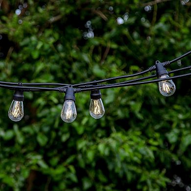 Brightech Ambience Pro Solar Power LED Edison Bulb String Lights, 48 Ft (2 Pack)