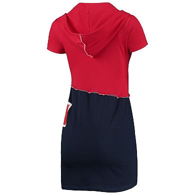 Women's Refried Apparel Red/Navy Cleveland Guardians Hoodie Dress