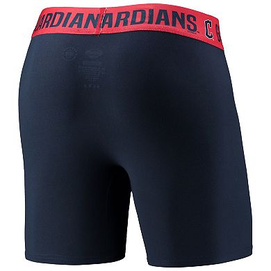 Men's Concepts Sport Navy/Red Cleveland Guardians Two-Pack Flagship Boxer Briefs Set