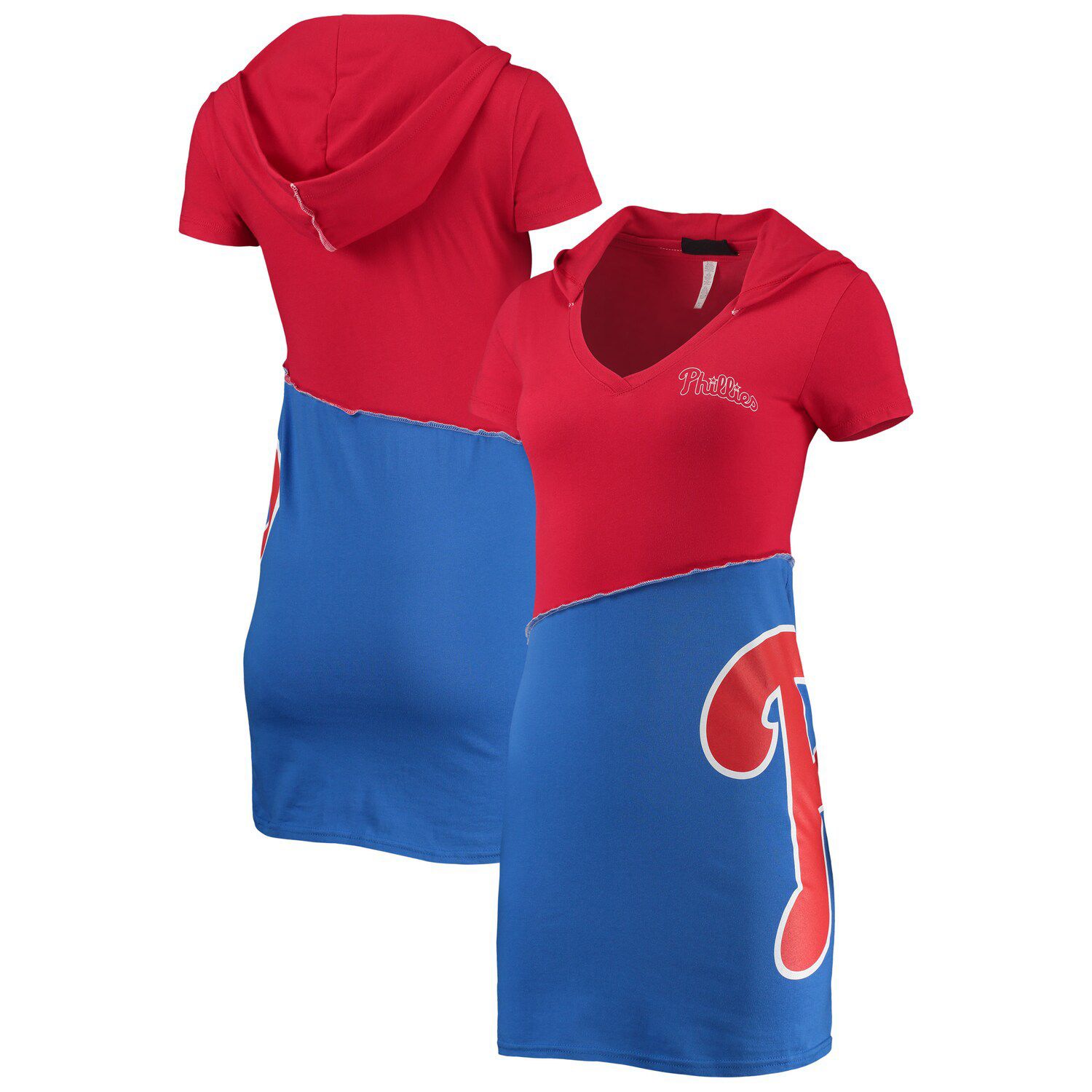 Houston Astros Majestic Threads Women's Tri-Blend Short Sleeve T-Shirt Dress  - Navy