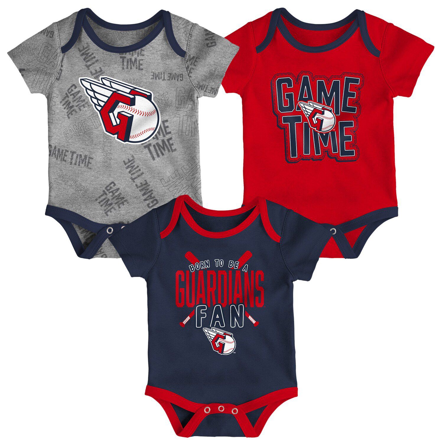 Outerstuff Toddler Boys and Girls Navy, Red Cleveland Guardians Batters Box  T-shirt Pants Set