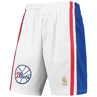 Men's Mitchell & Ness White Philadelphia 76ers 1996-97 Hardwood Classics Swingman Shorts
