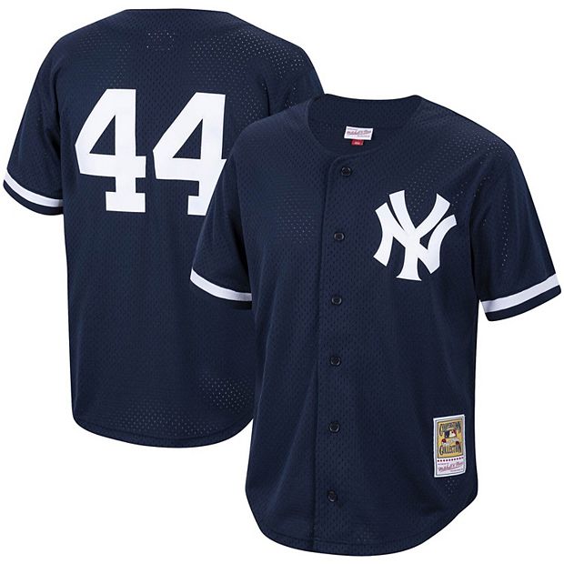 Men's Mitchell & Ness Reggie Jackson Navy New York Yankees Cooperstown  Collection Mesh Batting Practice Jersey