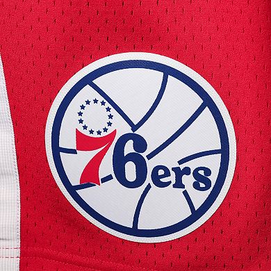 Men's Mitchell & Ness Red Philadelphia 76ers 1996-97 Hardwood Classics Swingman Shorts