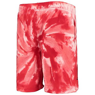 Youth Red Portland Trail Blazers Santa Monica Tie-Dye Shorts