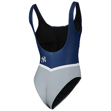 Women's FOCO Navy New York Yankees Team One-Piece Bathing Suit