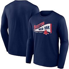 Men's Boston Red Sox Mitchell & Ness Navy Two-Button Slub Henley T-Shirt