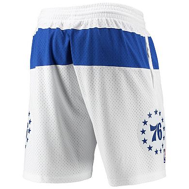 Men's Mitchell & Ness White Philadelphia 76ers 2003-04 Hardwood Classics Swingman Shorts