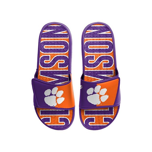 Men s FOCO Clemson Tigers Logo Gel Slide Sandals