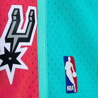 Men's Mitchell & Ness Pink/Teal San Antonio Spurs 1998/99 Hardwood Classics Fadeaway Reload 3.0 Swingman Shorts