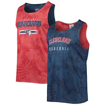 Men's FOCO Navy Cleveland Guardians Floral Reversible Mesh Tank Top