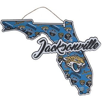 FOCO Jacksonville Jaguars 10.5'' x 15'' Die-Cut State Sign