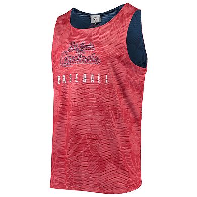 Men's FOCO Red St. Louis Cardinals Floral Reversible Mesh Tank Top