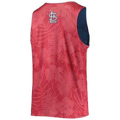 Men's FOCO Red St. Louis Cardinals Floral Reversible Mesh Tank Top