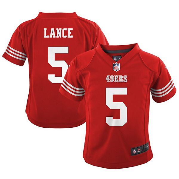 Toddler Nike Trey Lance Scarlet San Francisco 49ers Game Jersey