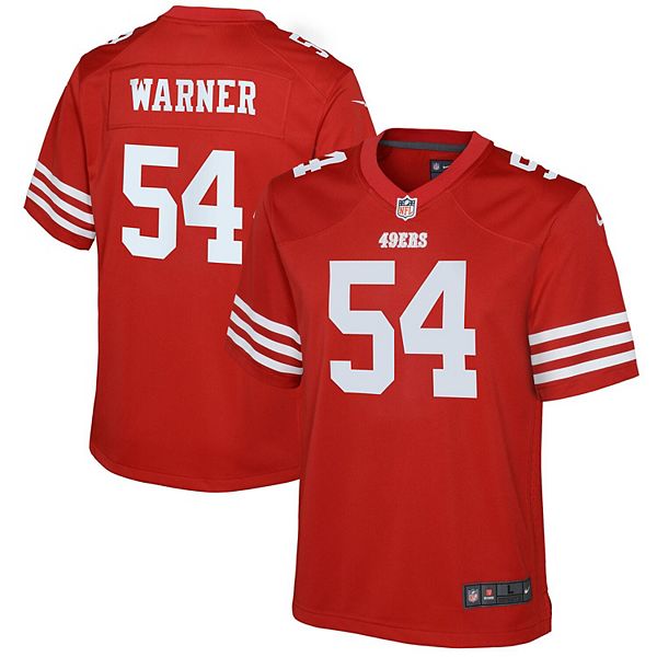 Youth Nike Fred Warner Scarlet San Francisco 49ers Game Jersey 